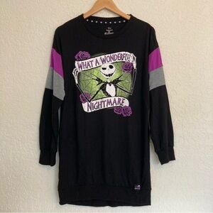 Disney’s the nightmare before Christmas black and purple nightgown sleep shirt